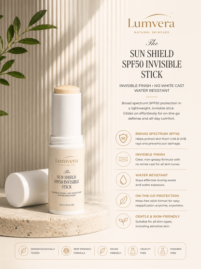 Mineral Sunscreen Stick SPF 50 – Tint - Free, All Skin Types - Lumvera